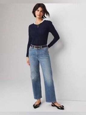 White House | Black Market “Blanc” Women’s Jeans | Size 8 | Cropped&Embellished